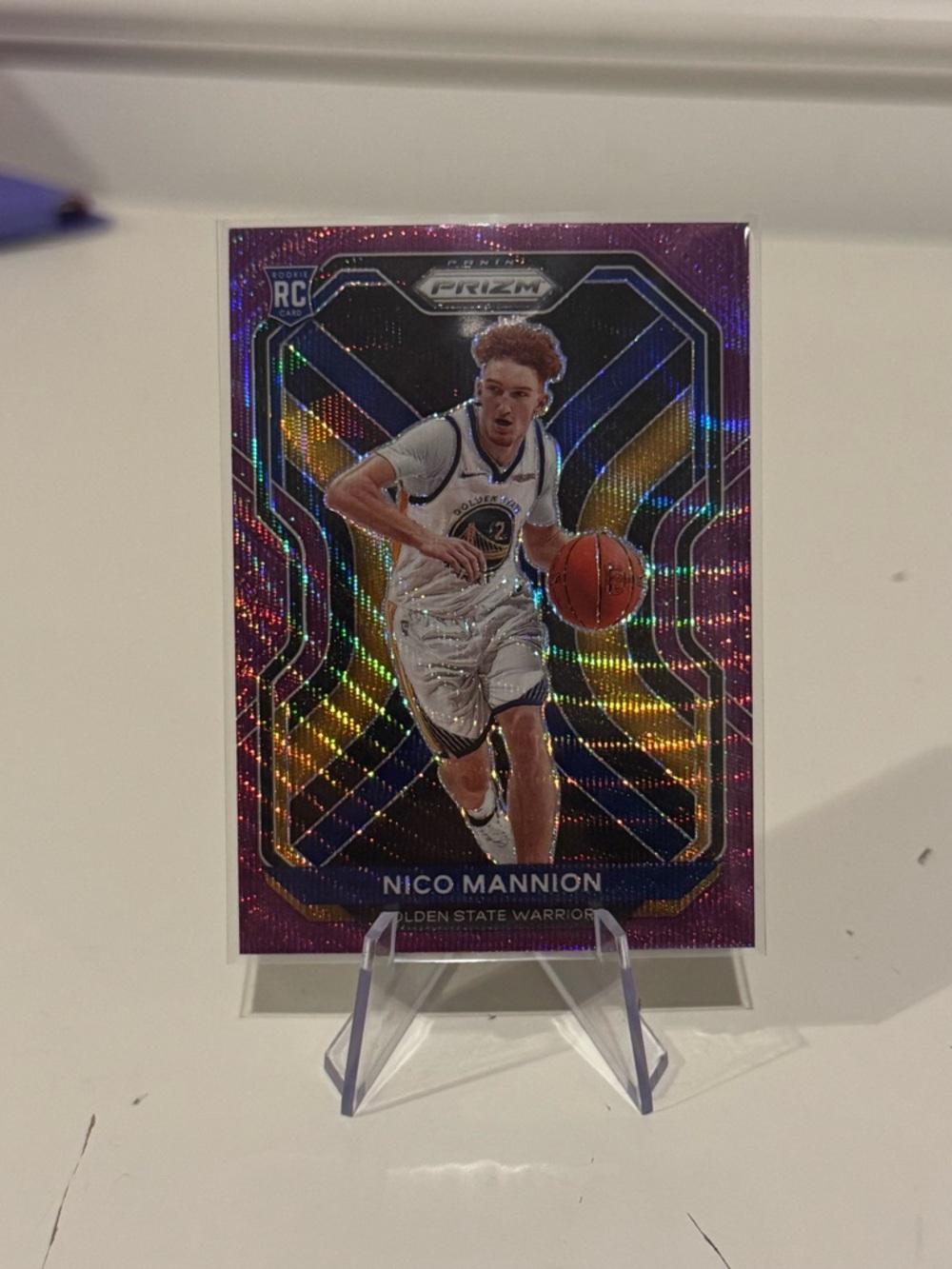 🔥 2020 Nico Mannion Panini Prizm Purple Wave Rookie Prizm. Mint condition